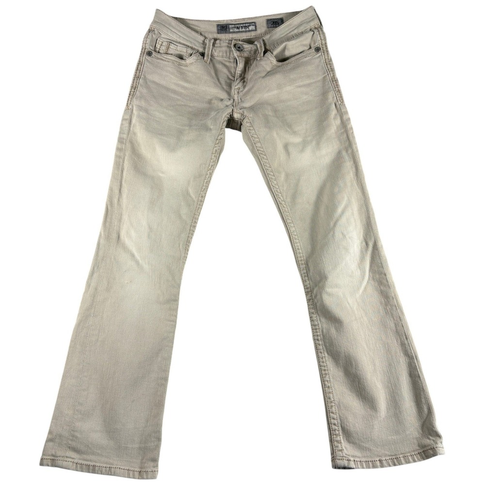 Buckle BKE Aiden Bootcut Jeans Womens 28S Khaki Denim Cotton Stretch Western